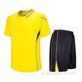Προσαρμοσμένο λογότυπο κίτρινο μαύρο σετ φανέλας ποδοσφαίρου